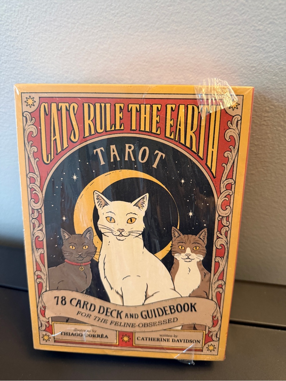 Cats Rule The Earth Tarot Deck - Yellow/Gold Box